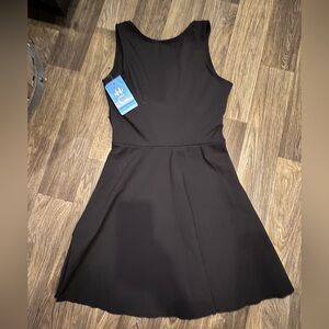 Black Sleeveless Fit-and-Flare Athletic Dress with Tag